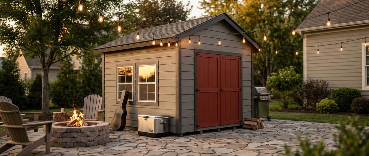 Man Cave with beautiful cedar door