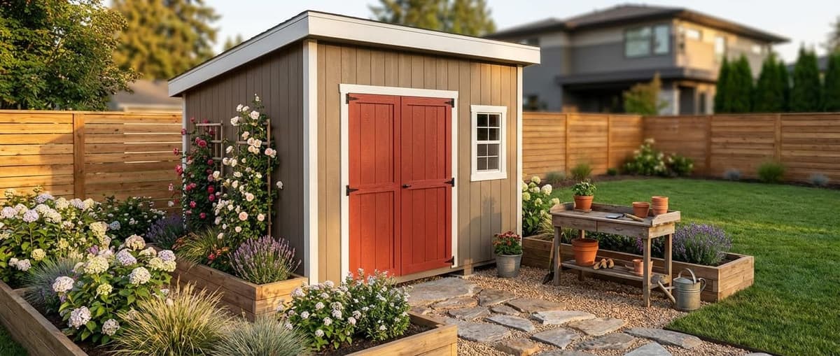 Eye catching small garden shed
