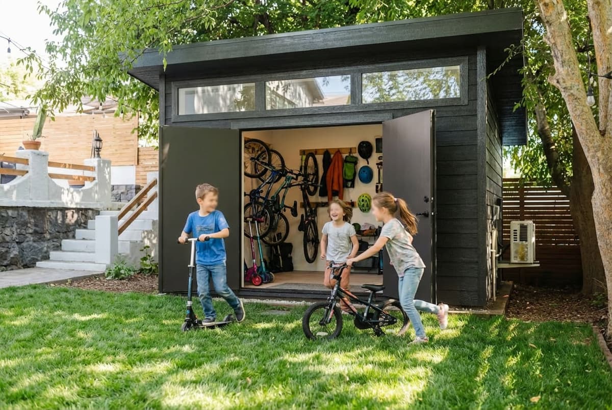 Kids playroom in backyard