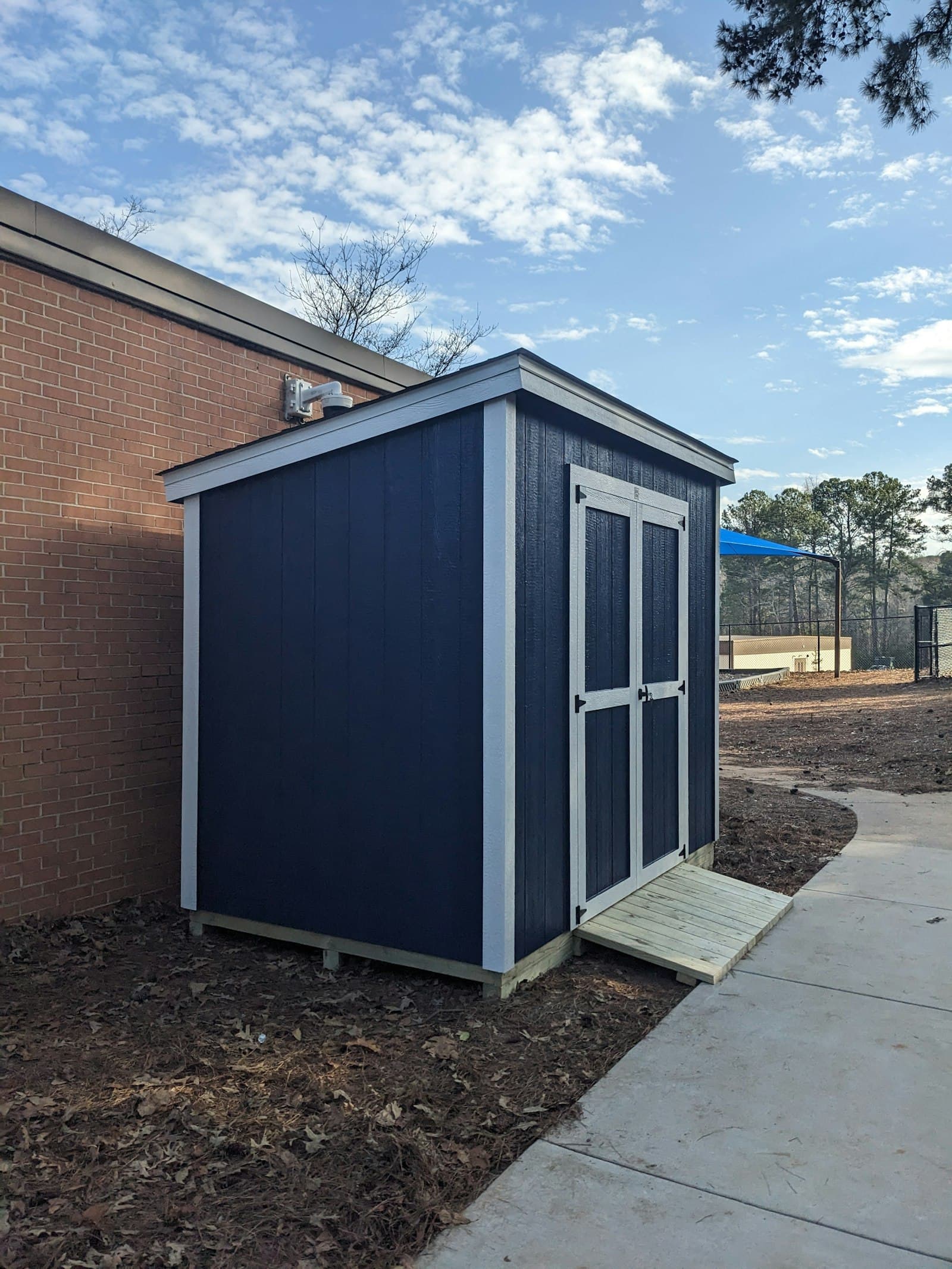 A shed Aaron built, photographed on site