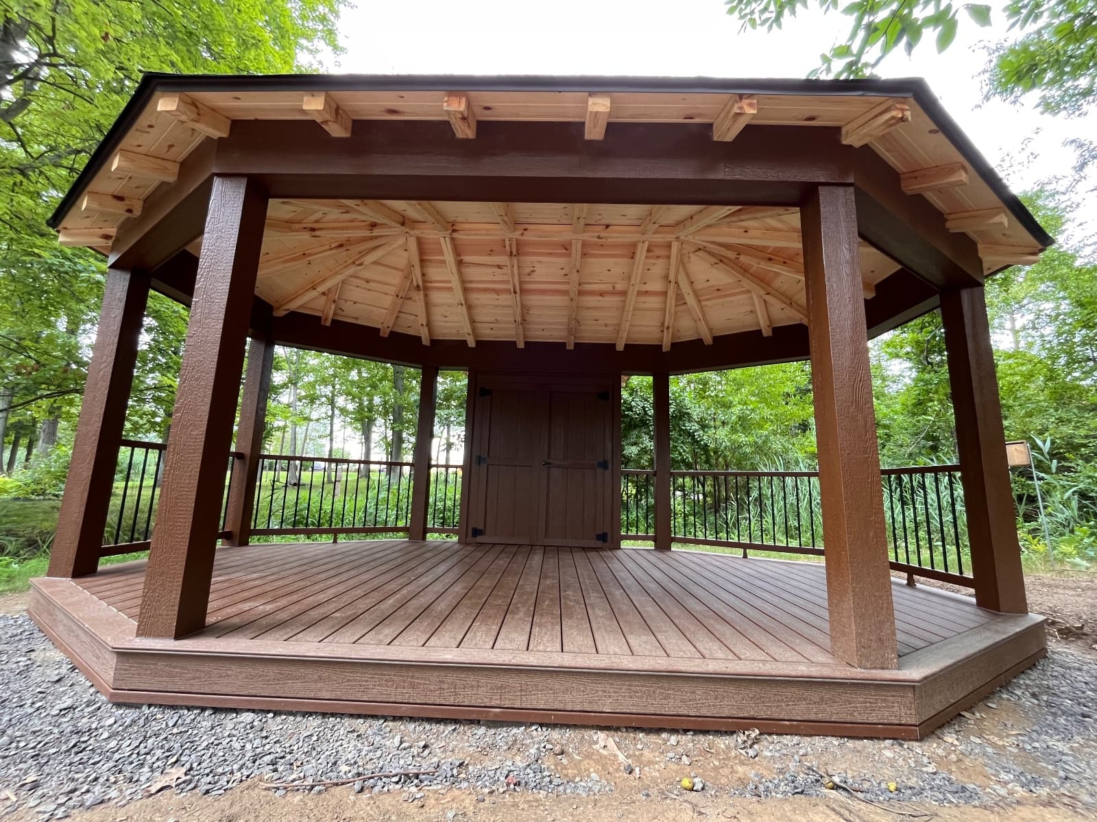 A shed Jordan built, photographed on site
