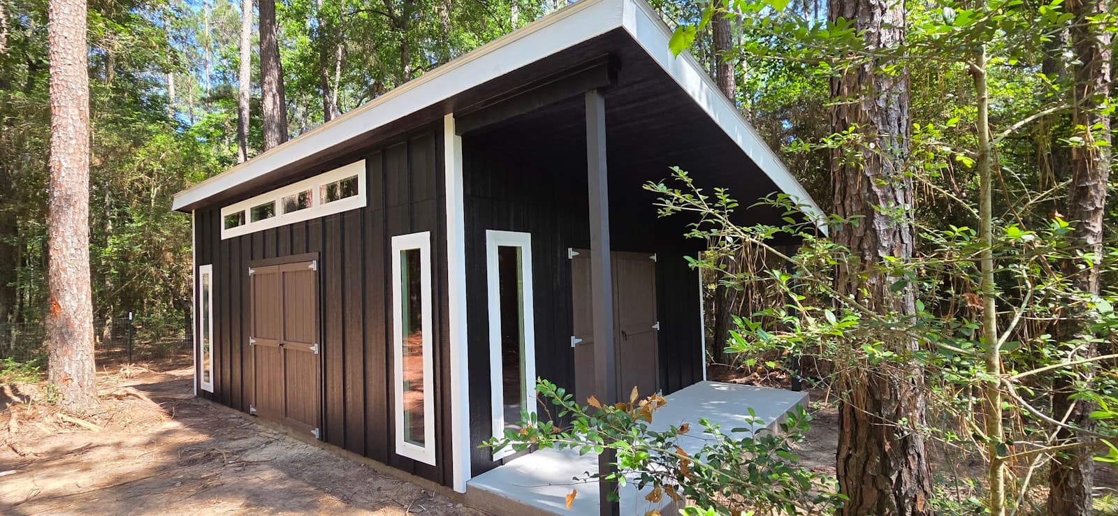 A shed Dave built, photographed on site