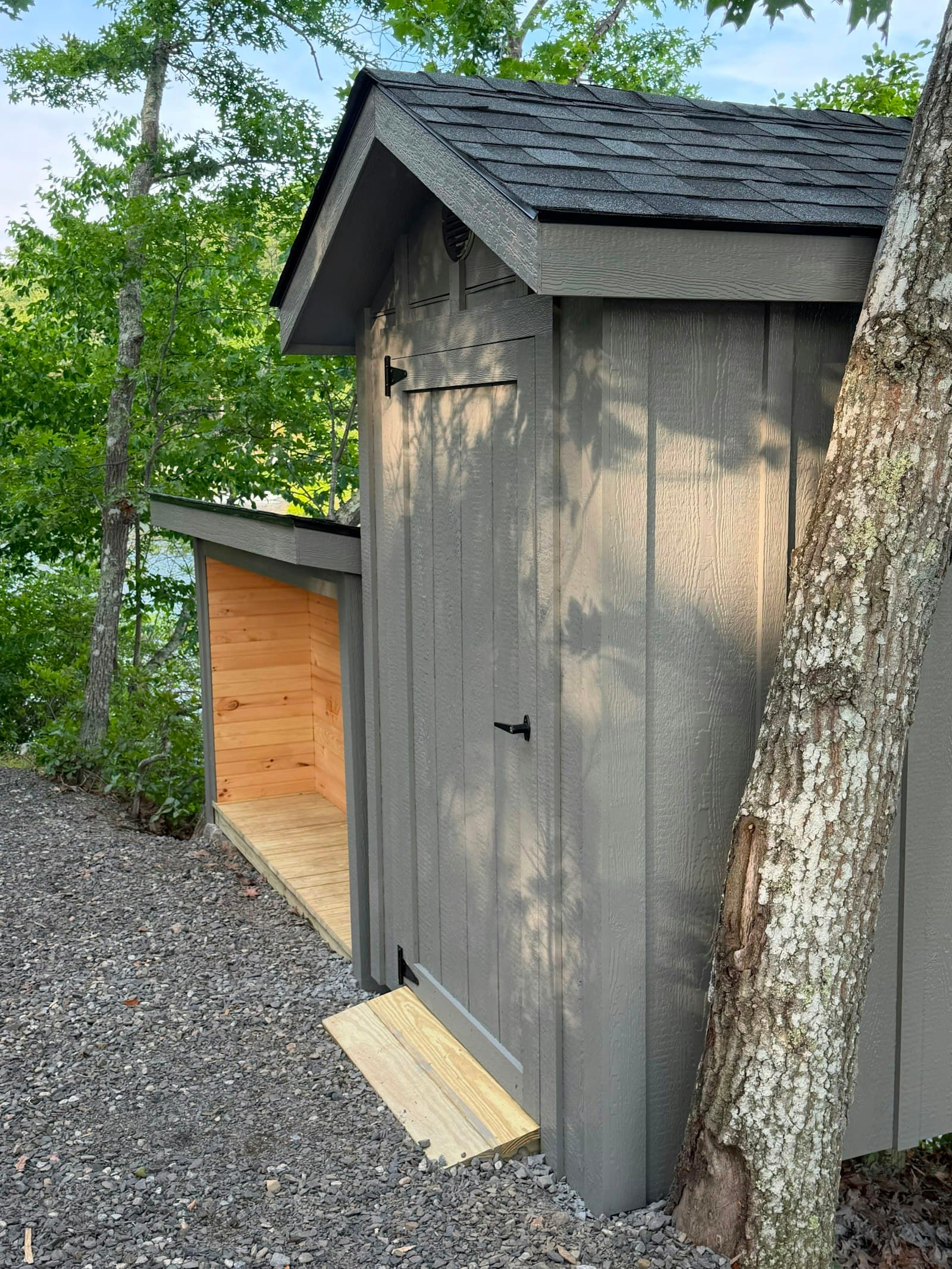 A shed Noah built, photographed on site