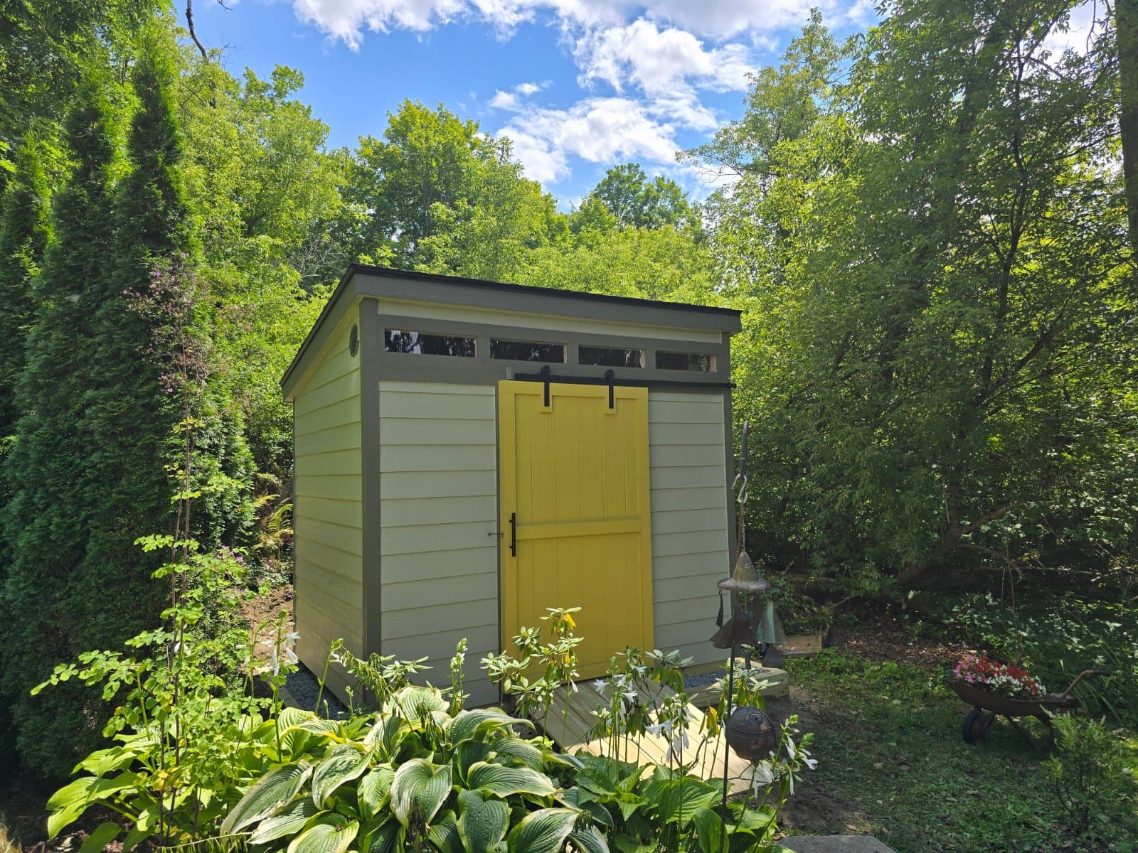 A shed Noah built, photographed on site