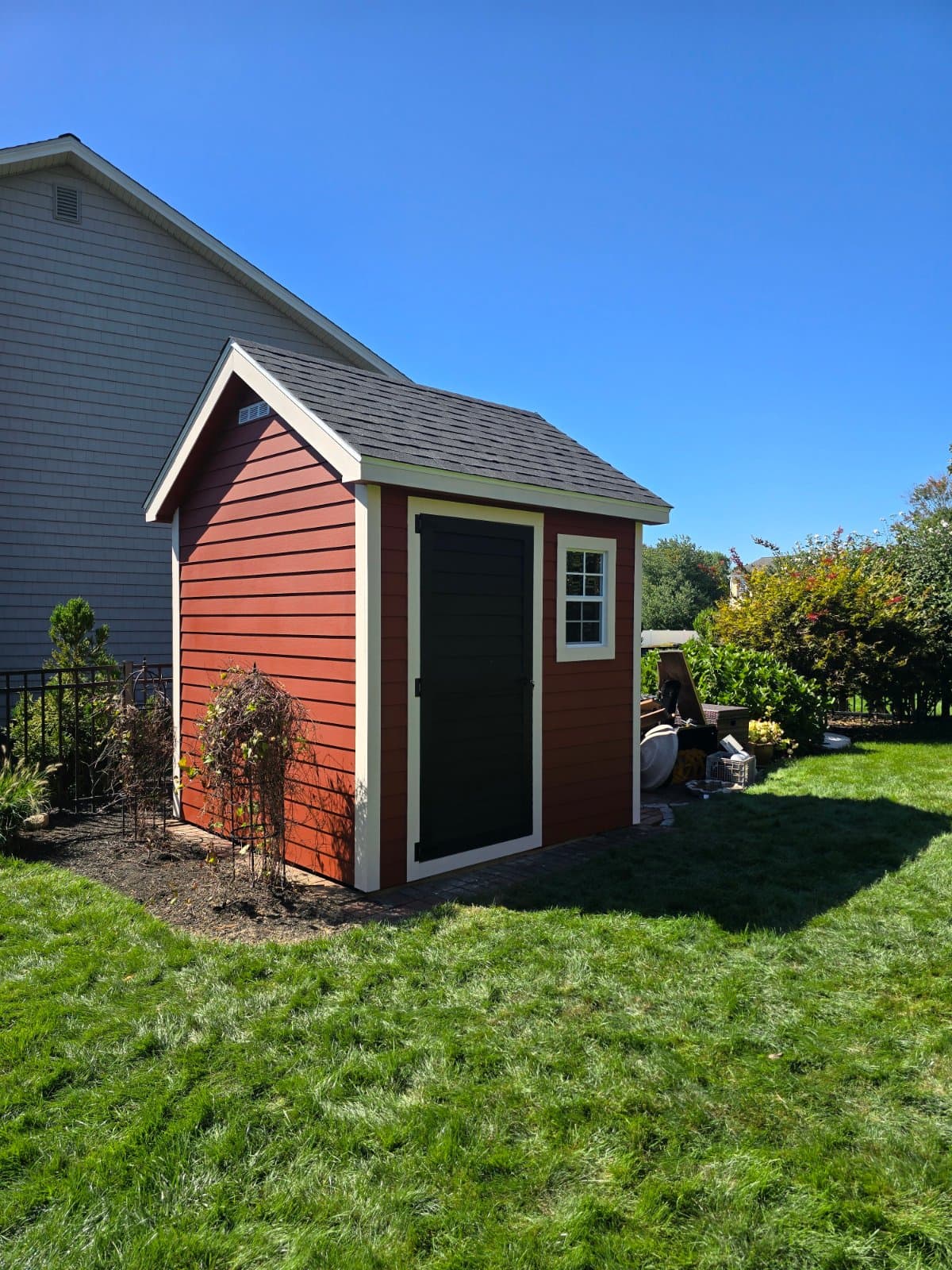 A shed Noah built, photographed on site