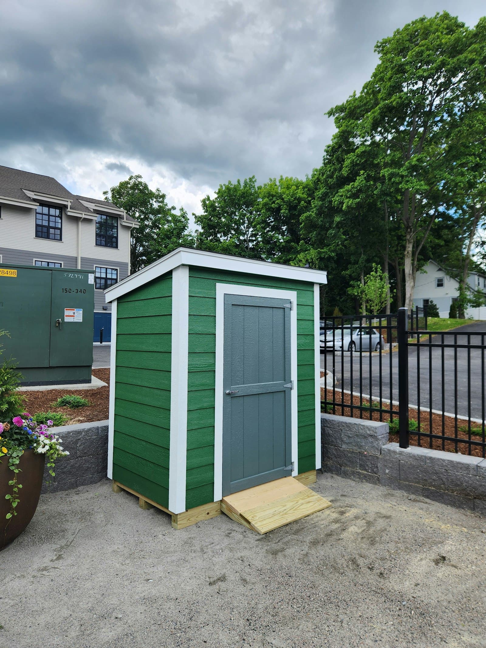 A shed Paul built, photographed on site