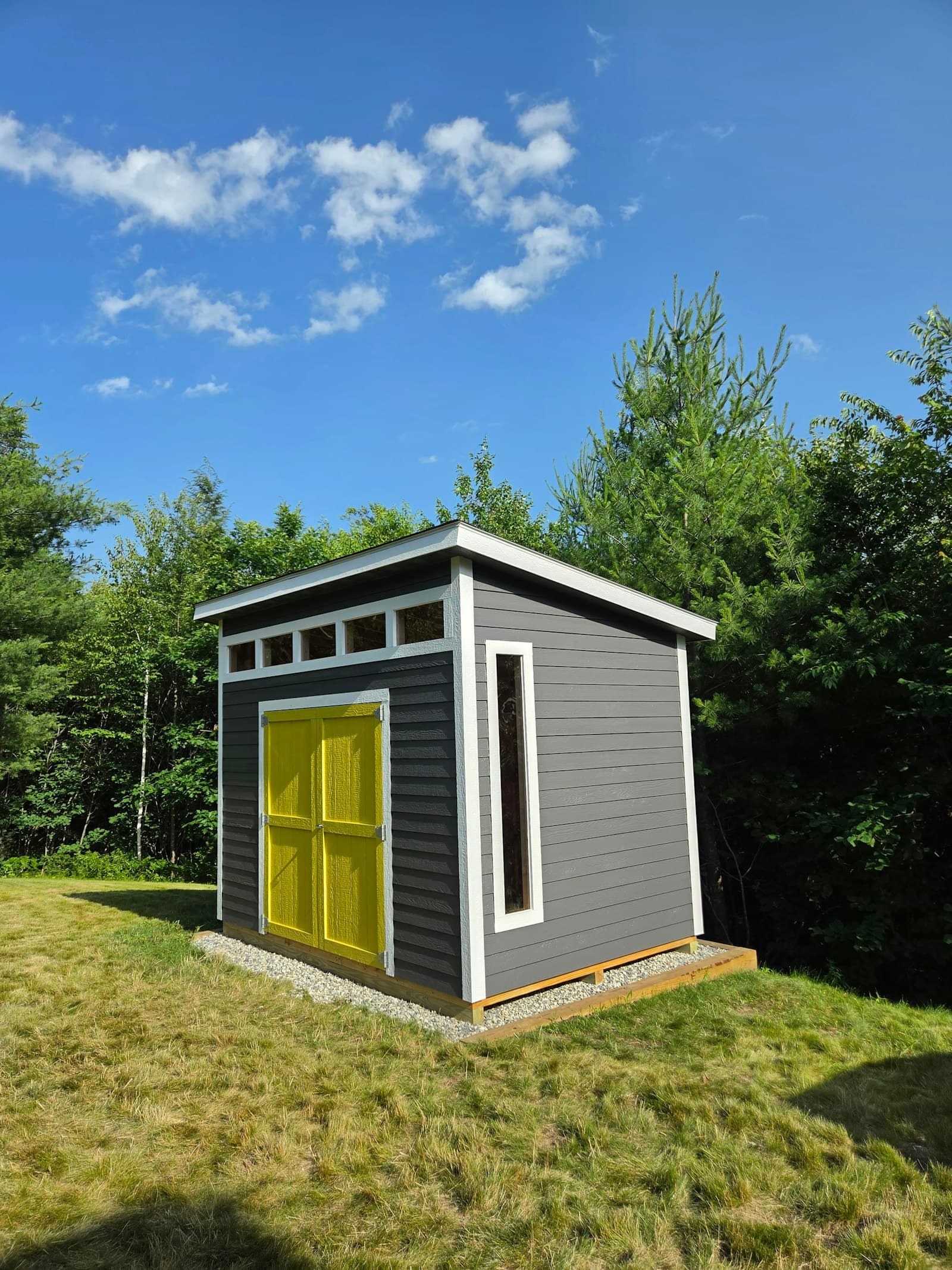A shed Paul built, photographed on site