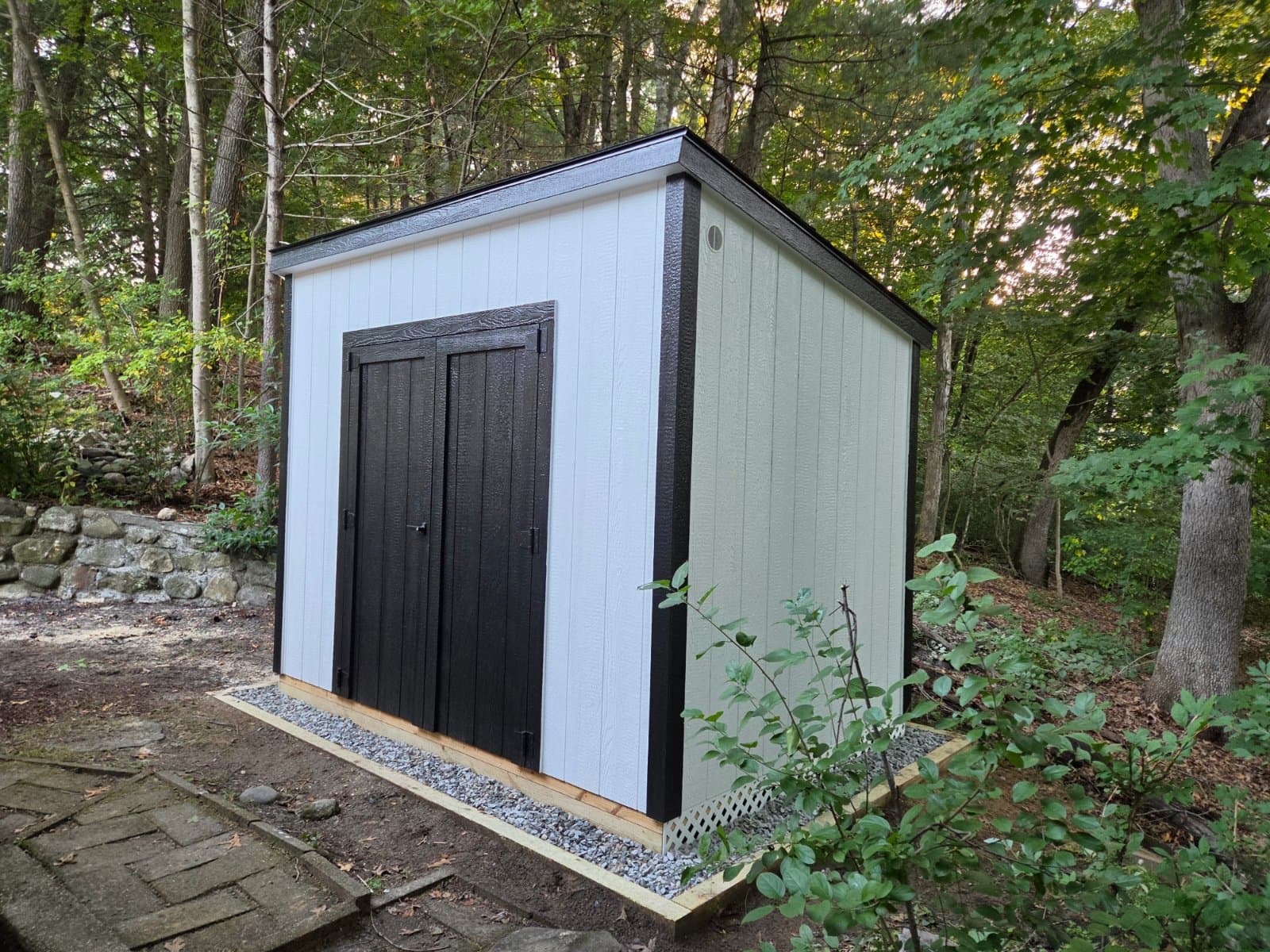 A shed Paul built, photographed on site